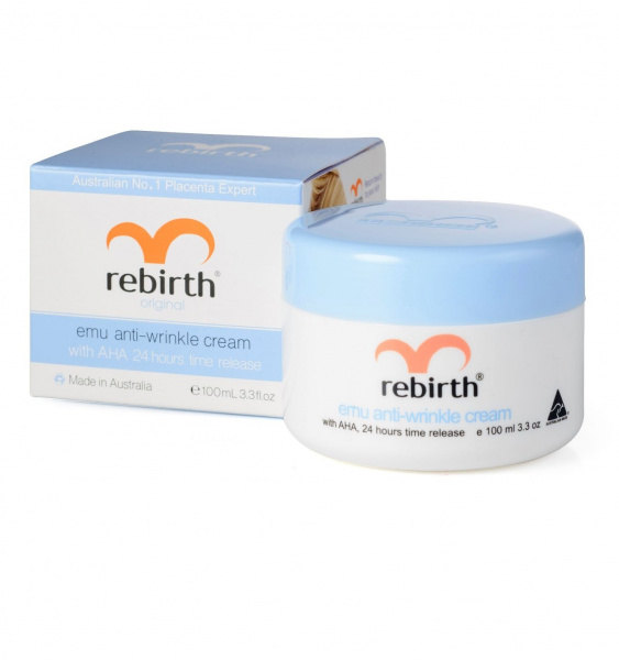 Антивозрастной крем с маслом эму и фруктовыми кислотами Rebirth Emu Anti-Wrinkle Cream With AHA, 100 мл Антивозрастной крем с маслом эму и фруктовыми кислотами Rebirth Emu Anti-Wrinkle Cream With AHA, 100 мл