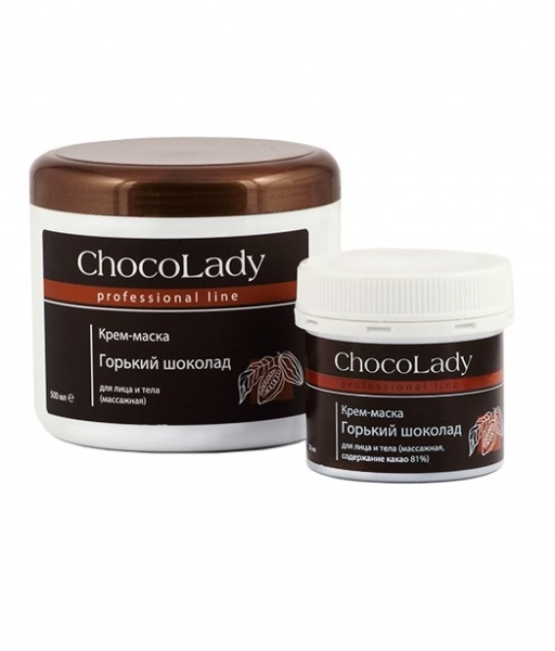 Массажная крем-маска для лица и тела Горький шоколад Chocolady, 100 мл Массажная крем-маска для лица и тела Горький шоколад Chocolady, 100 мл