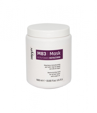 Восстанавливающая маска для всех типов волос с аргановым маслом Dikson MASK RISTRUTTURANTE M83, 1000 мл.