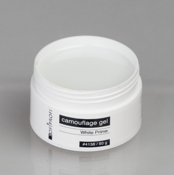 Гель камуфлирующий тон 4136 White Prime Sofiprofi Camouflage gel, 50 мл