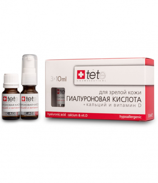 Гиалуроновая кислота с кальцием и витамином Д TETe Cosmeceutical Hyaluronic Acid + Calcium and Vit.D, 30 мл Гиалуроновая кислота с кальцием и витамином Д TETe Cosmeceutical Hyaluronic Acid + Calcium and Vit.D, 30 мл