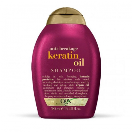 Шампунь против ломкости волос с кератиновым маслом OGX Anti-Breakage Keratin Oil Shampoo 385 мл.
