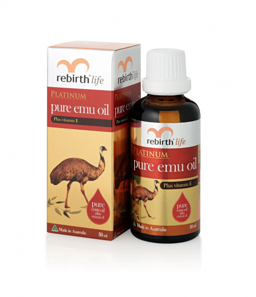 Чистое масло Эму Rebirth Platinum Pure Emu Oil, 50 мл Чистое масло Эму Rebirth Platinum Pure Emu Oil, 50 мл