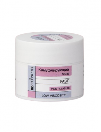 Гель камуфлирующий низкой вязкости Sofiprofi FAST PINK PLEASURE LOW VICOSITY, 15 мл