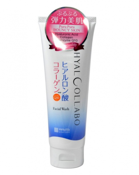 Глубокоувлажняющая пенка для умывания с наноколлагеном и наногиалуроновой кислотой Meishoku Hyalcollabo Facial Wash, 100 гр