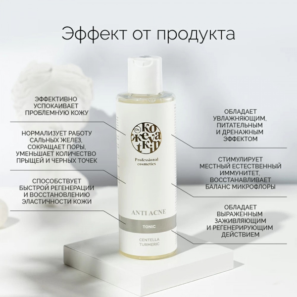 Тоник для проблемной кожи лица Dr.Kozhevatkin Anti-acne, 200 мл.