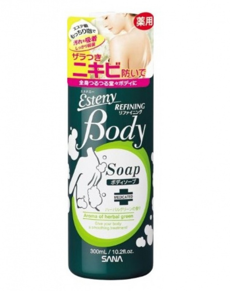 Шампунь для проблемной кожи тела с ароматом свежих трав Sana Body Refining Shampoo, 300 мл Шампунь для проблемной кожи тела с ароматом свежих трав Sana Body Refining Shampoo, 300 мл