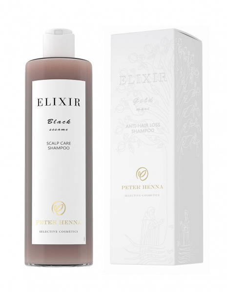 Шампунь с черным кунжутом Peter Henna Elixir Black Sesame Scalp Care Shampoo в подарочной упаковке,  400 мл Шампунь с черным кунжутом Peter Henna Elixir Black Sesame Scalp Care Shampoo в подарочной упаковке,  400 мл
