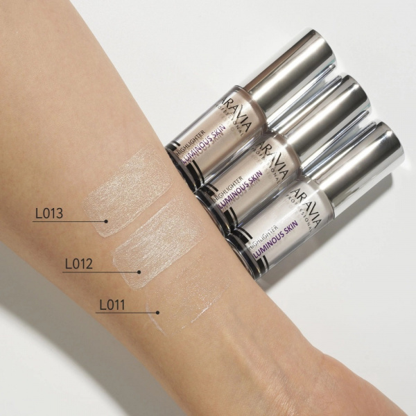 Хайлайтер с шиммером жидкий для лица и тела (прозрачный с блестками) Aravia Professional Luminous skin 01 highlighter, 5 мл