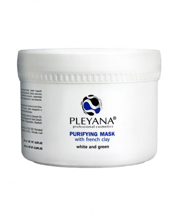 Маска очищающая с французскими глинами белой и зеленой Pleyana Purifying Mask With French Clay White and Green