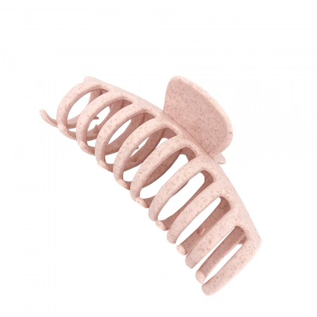 Solomeya Straw Claw Hair Clip Round, Pink /Крабик для волос из натуральной пшеницы Овальный, цвет Розовый HP005