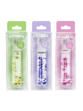 Масло для кутикулы с роликовым аппликатором и цветами Solomeya Roll-On Cuticle Oil, 4,8 мл