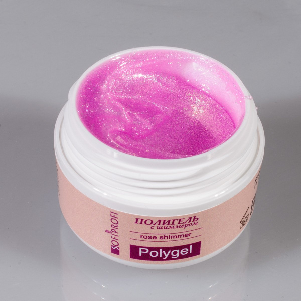 Полигель для маникюра с шиммером Rose Shimmer Sofiprofi Shimmer Polygel, 50 мл
