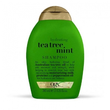 Освежающий шампунь для кожи головы с маслом Чайного дерева и мятой OGX Extra Strength Refreshing Scalp + Teatree Mint Shampoo 385 мл.