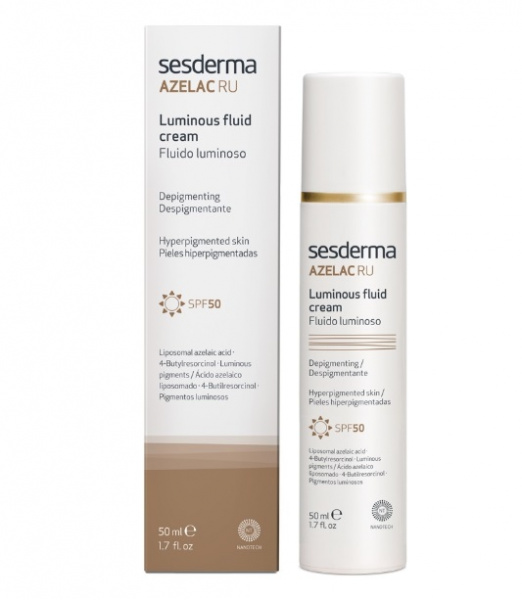 Флюид для сияния кожи Azelac Ru Fluido Luminoso SPF50, 50 мл Флюид для сияния кожи Azelac Ru Fluido Luminoso SPF50, 50 мл