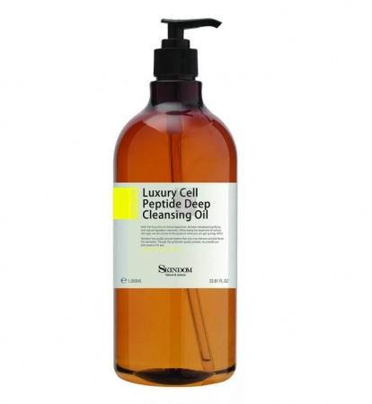 Гидрофильное масло для глубокой очистки с элитными клеточными пептидами Skindom Luxury Cell Peptide Deep Cleansing Oil