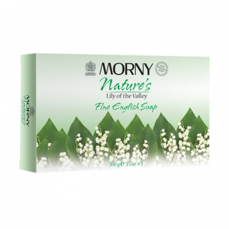 Английское мыло Ландыш Morny of London Lily of the Valley Fine English Soap 3 шт