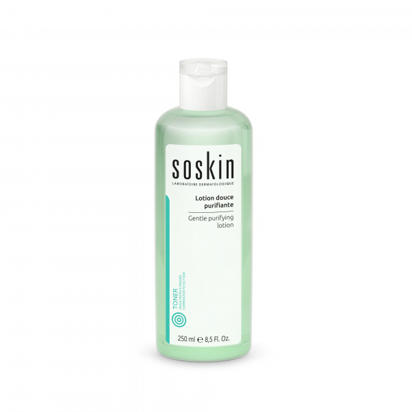 Очищающий лосьон (тоник) для жирной и комбинированной кожи Soskin Gentle Purifying Lotion-Combination Or Oily Skin, 250 мл.