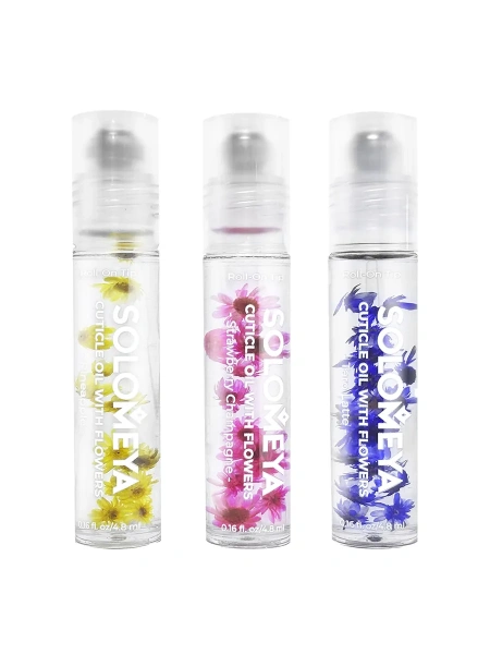 Масло для кутикулы с роликовым аппликатором и цветами Solomeya Roll-On Cuticle Oil, 4,8 мл