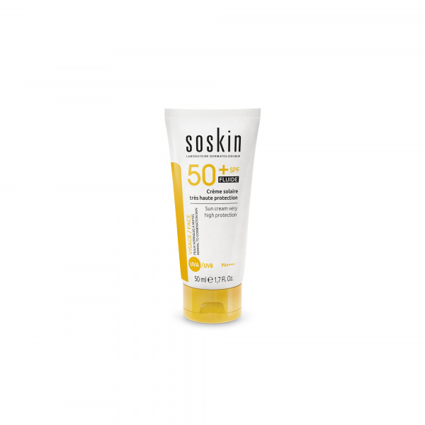 Солнцезащитный флюид SPF 50 Soskin SPF50+ Sun Cream Fluid, 50 мл