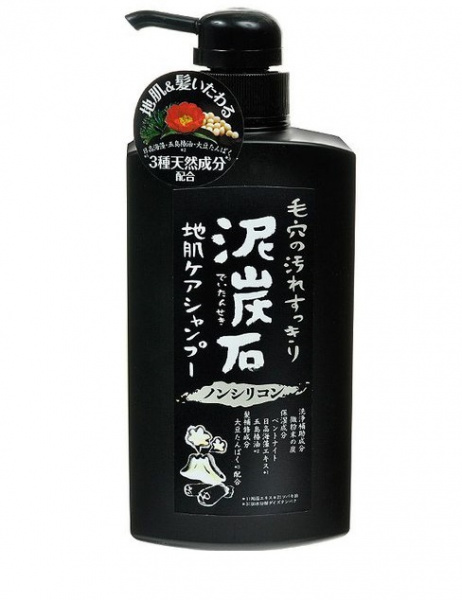 Шампунь на основе угля и торфа без силикона Pelican Soap Deitanseki,  500 мл Шампунь на основе угля и торфа без силикона Pelican Soap Deitanseki,  500 мл