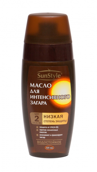 Масло для интенсивного загара SunStyle SPF-2 UV (A+B), 125 мл Масло для интенсивного загара SunStyle SPF-2 UV (A+B), 125 мл