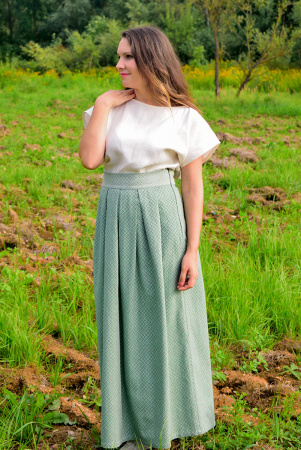 Хлопковая юбка колокол Благодатная