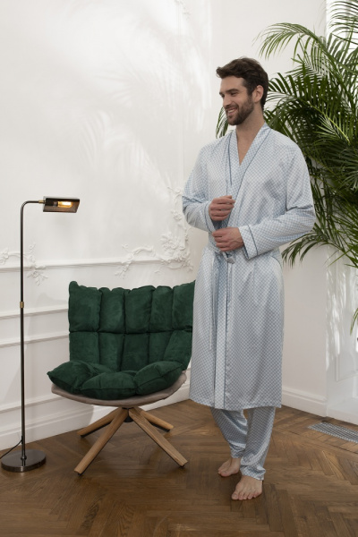 Атласный мужской халат