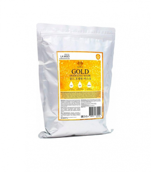 Альгинатная маска моделирующая с частицами золота La Miso Gold Modeling Mask 1000 гр