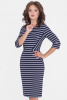 Платье футляр в полоску