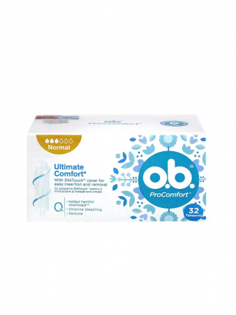 Тампоны гигиенические женские "Безупречный комфорт" O.B. Pro Comfort Normal Tampons, 32 шт