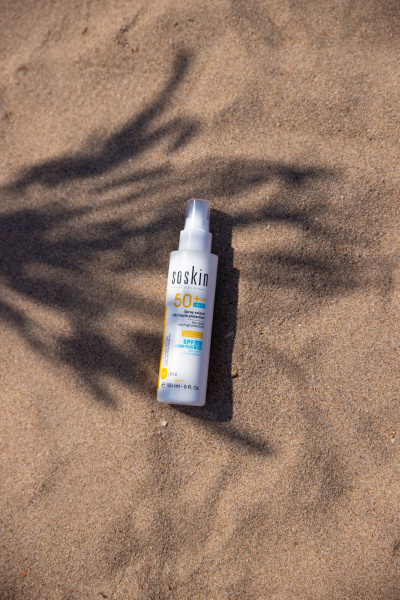 Солнцезащитный спрей высокой степени защиты SPF 50+ Soskin-Paris Sun Very High Protection SPF 50+, 150 мл