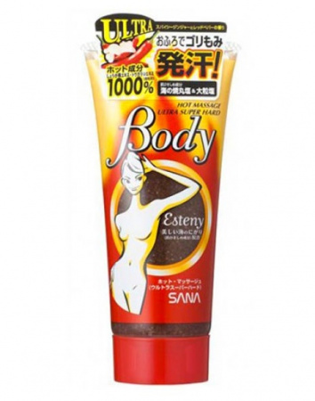 Массажный гель-скраб для тела с морской солью Sana Esteny Hot Massage Body Ultra Super Hard