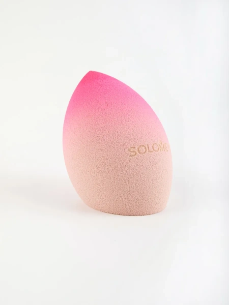 Спонж для макияжа со срезом, Розовый Градиент Solomeya Solomeya Flat End blending sponge, Pink Gradient, 1 шт