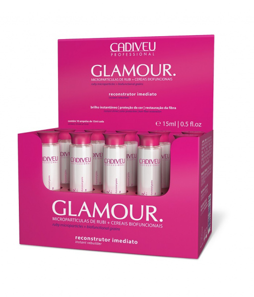 Восстанавливающие ампулы Cadiveu Professional Glamour Instant Rebuilder Vial, 10 шт Восстанавливающие ампулы Cadiveu Professional Glamour Instant Rebuilder Vial, 10 шт