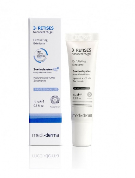 Гель-эксфолиант с ретиноловой кислотой 3-Retises Nanopeel 1% Gel 15 Мл Гель-эксфолиант с ретиноловой кислотой 3-Retises Nanopeel 1% Gel 15 Мл