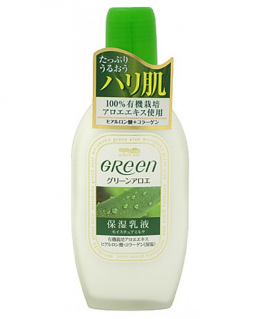 Увлажняющее молочко для ухода за сухой и нормальной кожи Meishoku Green Plus Aloe Moisture Milk