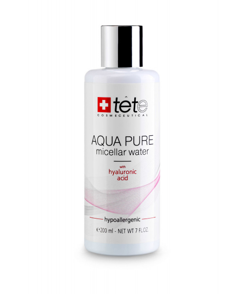 Мицеллярная вода с гиалуроновой кислотой TETe Cosmeceutical Aqua Pure Micellar Water With Hyaluronic Acid,  200 мл Мицеллярная вода с гиалуроновой кислотой TETe Cosmeceutical Aqua Pure Micellar Water With Hyaluronic Acid,  200 мл