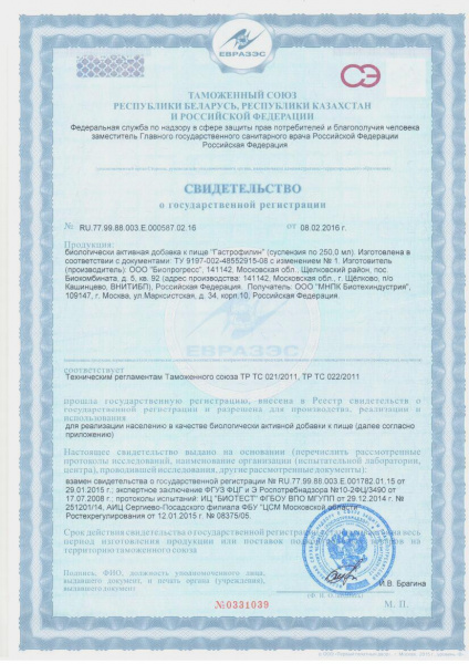 БАД Гастрофилин Evasion, 100, мл