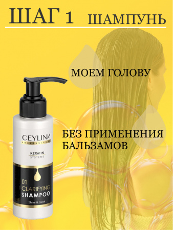 Набор профессиональный с кератином CEYLINN PROFESSIONAL KERATIN SYSTEMS