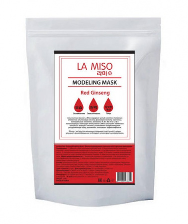 Маска моделирующая альгинатная с женьшенем La Miso Modeling Mask Red Ginseng, 1 кг