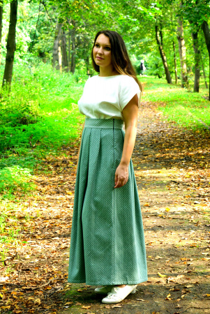 Хлопковая юбка колокол Благодатная
