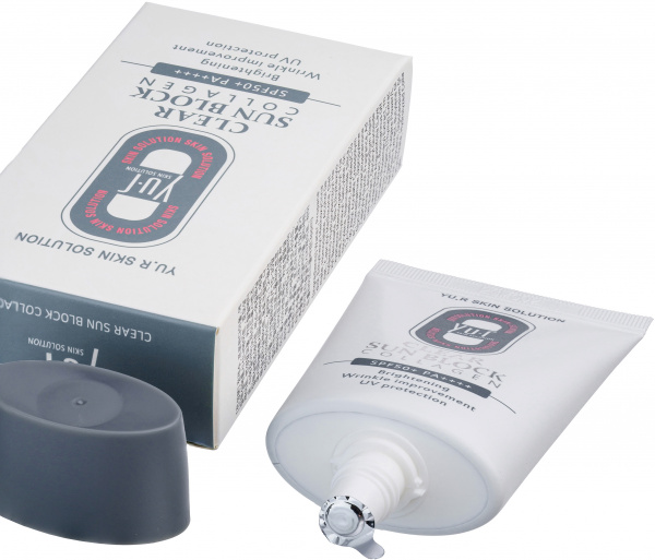 Солнцезащитный крем для лица Yu.R Clear Sun Block Collagen SPF 50+, 30 мл