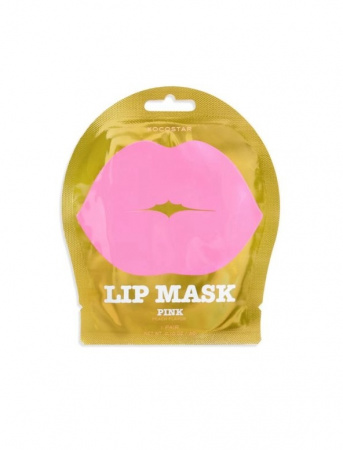 Гидрогелевые патчи для губ с ароматом Персика ( Розовые) Kocostar Lip Mask Pink Single Pouch ( Peach Flavor), 3 г.
