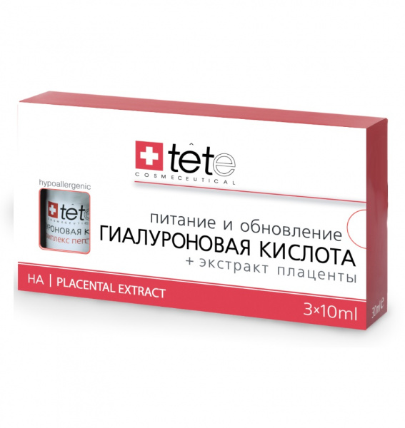 Гиалуроновая кислота с экстрактом плаценты TETe Cosmeceutical Hyaluronic Acid + Placental Extract, 30 мл Гиалуроновая кислота с экстрактом плаценты TETe Cosmeceutical Hyaluronic Acid + Placental Extract, 30 мл