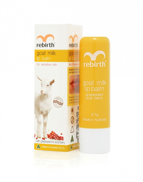 Бальзам для губ с экстрактом козьего молока Rebirth Goat Milk Lip Balm, 3,7 мл Бальзам для губ с экстрактом козьего молока Rebirth Goat Milk Lip Balm, 3,7 мл