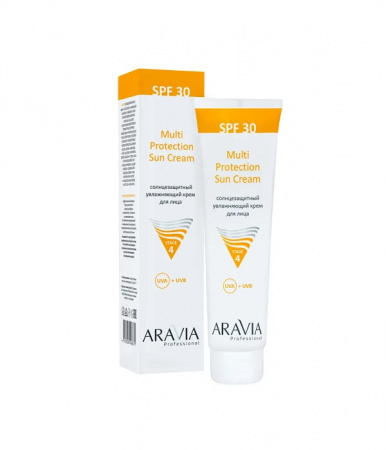 Cолнцезащитный увлажняющий крем для лица Aravia  Multi Protection Sun Cream SPF 30