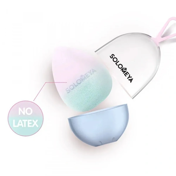 Косметический спонж для макияжа, меняющий цвет “Blue-pink” Solomeya Color Changing blending sponge Blue-pink в упаковке-яйцо LE Косметический спонж для макияжа, меняющий цвет “Blue-pink” Solomeya Color Changing blending sponge Blue-pink в упаковке-яйцо LE