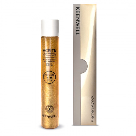 Сублимирующее масло для лица и области декольте с SPF 15 Keenwell SNOW DROPS - Face&Decollete Sublimating Oil SPF 15, 75 мл