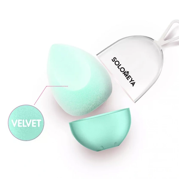 Вельветовый косметический спонж для макияжа, Тиффани, 1 шт